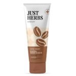 Just Herbs Coffee Body Scrub Walnut Exfoliating Detan Face & Body Scrub for Blackheads, Whiteheads, Removes Tanning & Glowing Skin - For Men & Women 100 Ml - Fast UK Delivery