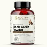 Rooted Actives Natural Garlic Capsules | Aged & Fermented Black Garlic Capsules Rooted | 60 Capsules - Fast UK Delivery