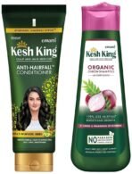Kesh King Ayurvedic Onion Shampoo with 21 Herbs, Reduces Hairfall & Boost Hair Growth, 300ml & Kesh King Scalp and Hair Medicine Anti-Hairfall Conditioner, 200 ml - Fast UK Delivery