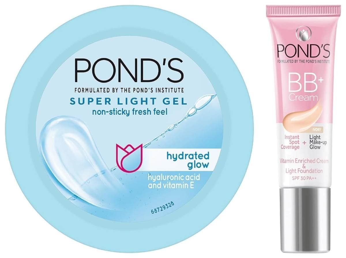 uk617EjK3dOTL-1-1.jpg POND'S Super Light Gel Oil Free Face Moisturizer 49g, With Hyaluronic Acid & Vitamin E for Daily Use & POND'S BB+ Cream, Instant Spot Coverage + Light Make-up Glow, Ivory 9g - Fast UK Delivery - Image 1