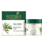 Biotique Tea Tree Skin Clearing Face Scrub for Normal to Oily Skin, 50g - Fast UK Delivery