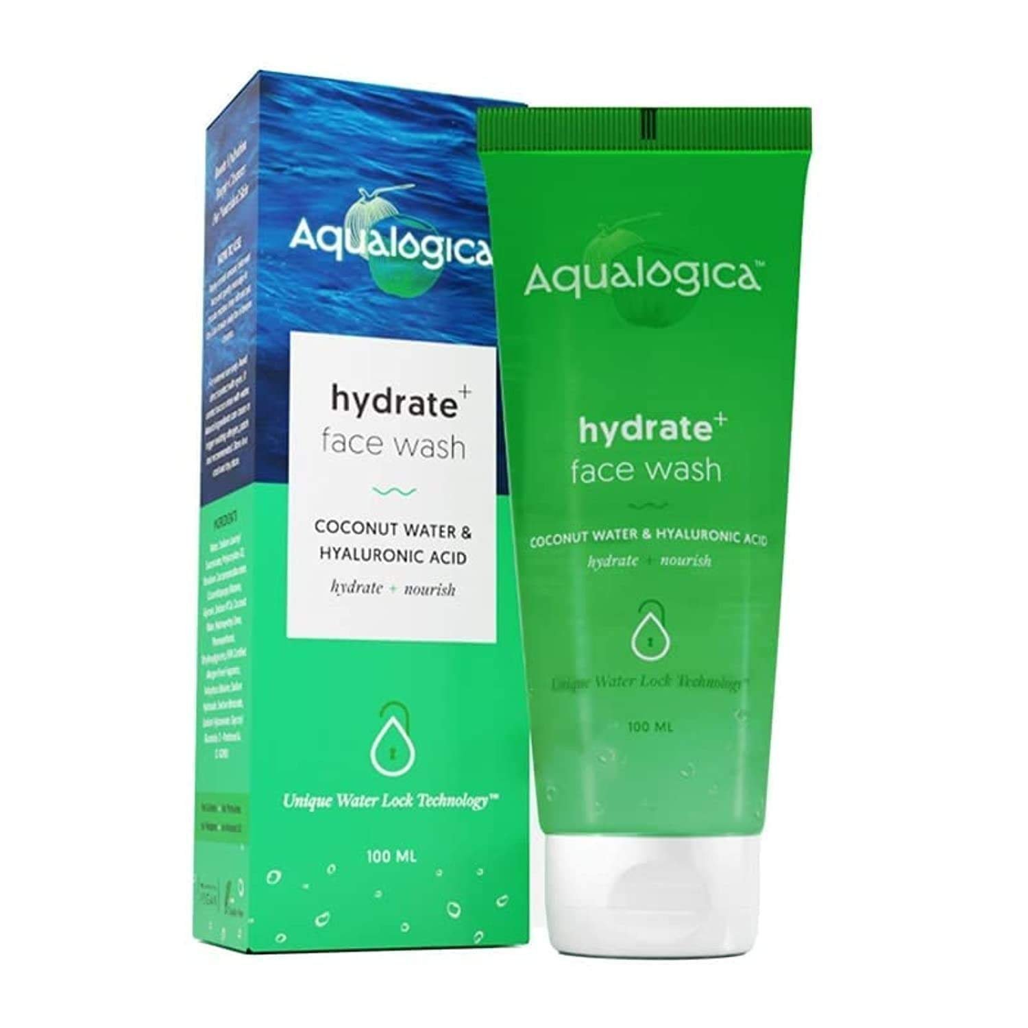 uk617VHE3rXkL-1-1.jpg Aqualogica Hydrate+ Face Wash with Hyaluronic Acid & Coconut Water for Deep Cleansing & Hydration for Men & Women | For Oily, Glowing & Combination Skin -100ml - Fast UK Delivery - Image 1