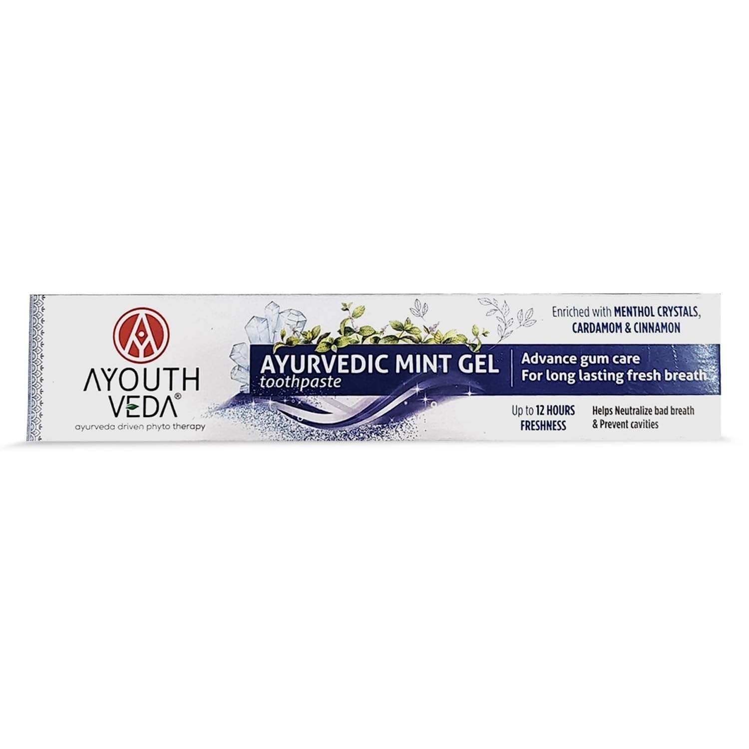 uk617mgdv0KTL-1-1.jpg Ayouthveda Ayurvedic Mint Gel Toothpaste 100g - Fast UK Delivery - Image 1