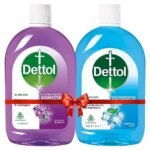 Dettol Liquid Disinfectant for Floor Cleaner, Surface Disinfection (Lime Fresh, 1L) & Liquid Disinfectant for Floor Cleaner, Surface Disinfection (Lavender Blossom, 1L) - Fast UK Delivery