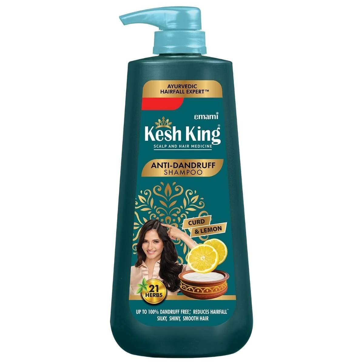 uk6186LpuG5BL-1-1.jpg Kesh King Ayurvedic Anti-Dandruff Shampoo | Reduces hair fall | Soothes itchy scalp | No Paraben & No Silicon | 21 natural ingredients | Enriched with curd, lemon & neem | 600 ml - Fast UK Delivery - Image 1