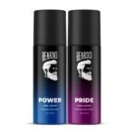 Beardo Power & Pride Perfume Body Spray 150ml x 2 (Set of 2) Get compliments with Long lasting Fougere, Aromatic Deodorant | Gift For Brother | Gift For Friends - Fast UK Delivery