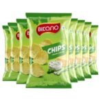 Bikano Chips Cream and Onion 75g (Pack of 8) - Fast UK Delivery