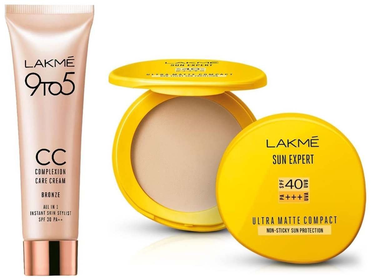 uk618IP286XQL-1-1.jpg LAKME Sun Expert Ultra Matte Spf 40 Pa+++ Compact, 7G And Complexion Care Face Cream for All Skin Type, Bronze, 9G - Fast UK Delivery - Image 1