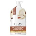 Olay Ultra Moisture Body Wash for Women, 24hr Moisturizing, Deeply Nourishes, Vitamin B3 Complex, Cocoa Butter Scent, 975ml - Fast UK Delivery
