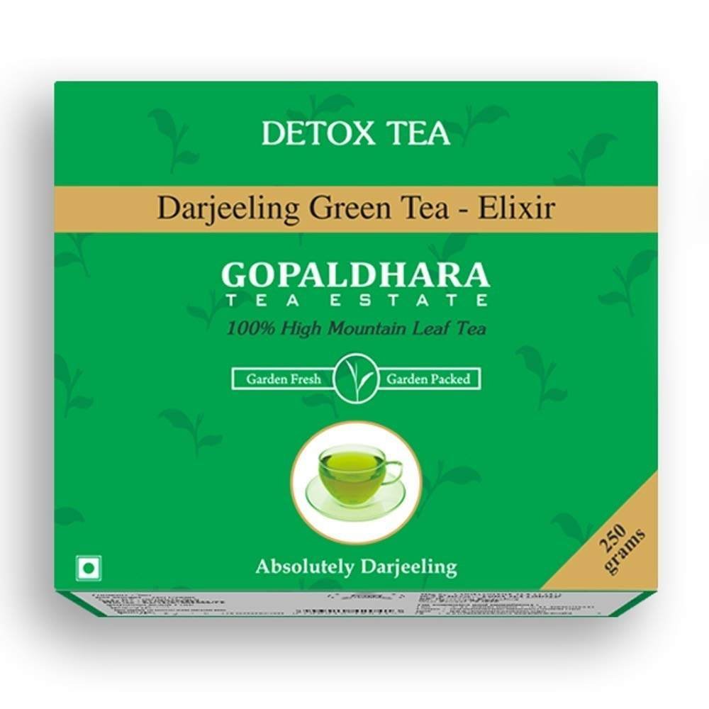 uk618T4-YsHbL-1-1.jpg Gopaldhara Darjeeling Tea Elixir Fresh Green 250 Grams Paper Box - (Regular Series) FTGFOP1 Fresh Green Teas from The High Mountain Elevation 7000 Feet - Fast UK Delivery - Image 1