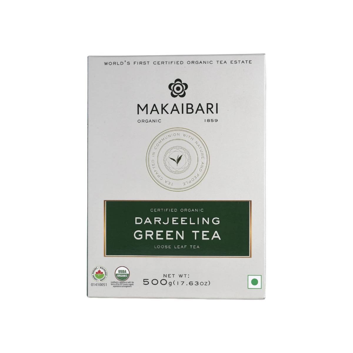 uk6190AVgOgBL-1-1.jpg Makaibari Darjeeling Green | 500 gm Loose Leaf Tea | Monocartoon Green Tea | Refreshing and Energizing | Handpicked Tea - Fast UK Delivery - Image 1