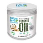 Natureland Organics Coconut Oil 400 Ml - Organic Raw Virgin Oil - Fast UK Delivery
