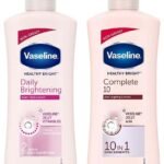 Vaseline Healthy Bright Body Lotion 400 ml, Daily Brightening Moisturizer with Sunscreen & Vaseline Healthy Bright Complete 10 Body Lotion, Anti- Ageing Lotion, 400 ml - Fast UK Delivery
