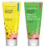 Aroma Magic Neem And Tea Tree Face Wash, 100ml and Aroma Magic Grapefruit Face Wash, 100ml - Fast UK Delivery