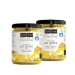 Kapiva A2 Desi Cow Ghee 500Ml | Bilona Method, Curd-Churned | Pure, Natural, Healthy | Grass-Fed Cultured Ghee - Super Saver Pack Of 2 - Fast UK Delivery