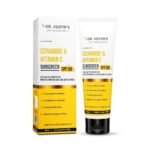 Dr. Sheth's Ceramide & Vitamin C Sunscreen | In-Vivo Tested | SPF 50+ Pa+++ | For Bright Skin & Healthy Glow | Non-Greasy, Quick-Absorbing | No White Cast | UVA/B & Bluelight Protection | For Men & Women | For All Skin Types | 125g - Fast UK Delivery
