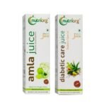 Nutriorg Diabetic Care & Amla Juice 500ml (Pack of 2 * 250ml), Maintains Blood Sugar Levels - Fast UK Delivery