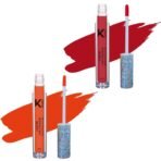 KINDED Liquid Lip Colour Vitamin E Enriched No Transfer Waterproof Long Stay Lipsticks Lip Gloss Set for Girls Women (Pack of 2, 6 ml each, Matte Finish, Shades Brick Red & Sangria Orange) - Fast UK Delivery