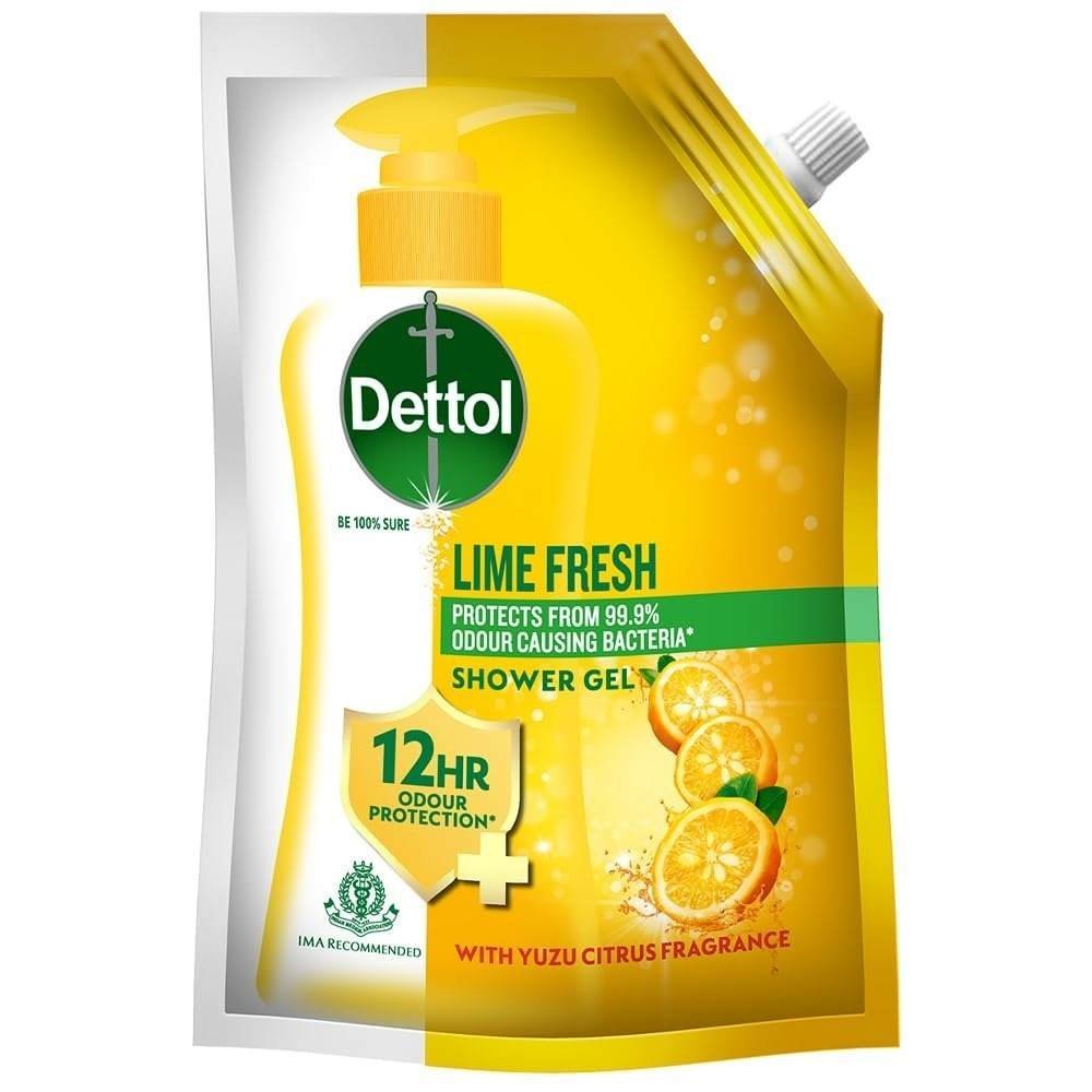 uk619kC4StmWL-1-1.jpg Dettol Body Wash and Shower Gel for Women and Men, Lime fresh - 450ml | Soap-Free Bodywash | 12h Odour Protection - Fast UK Delivery - Image 1