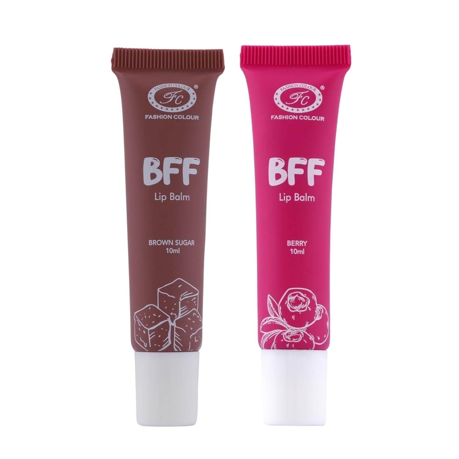 uk619nhDeoR2L-1-1.jpg Fashion Colour BFF Lip Balm | 24 Hrs Moisturization | Pamper Your Lips | Ideal for all-day Comfort | Tinted Lip Balm (BROWN SUGAR & BERRY, 10ML EACH) - Fast UK Delivery - Image 1