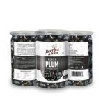 Berries And Nuts Dried Black Plum | Dehydrated Plum, Prunes, Dried Fruit Plums | 750 Grams | 3 Bottle of 250 Grams - Fast UK Delivery