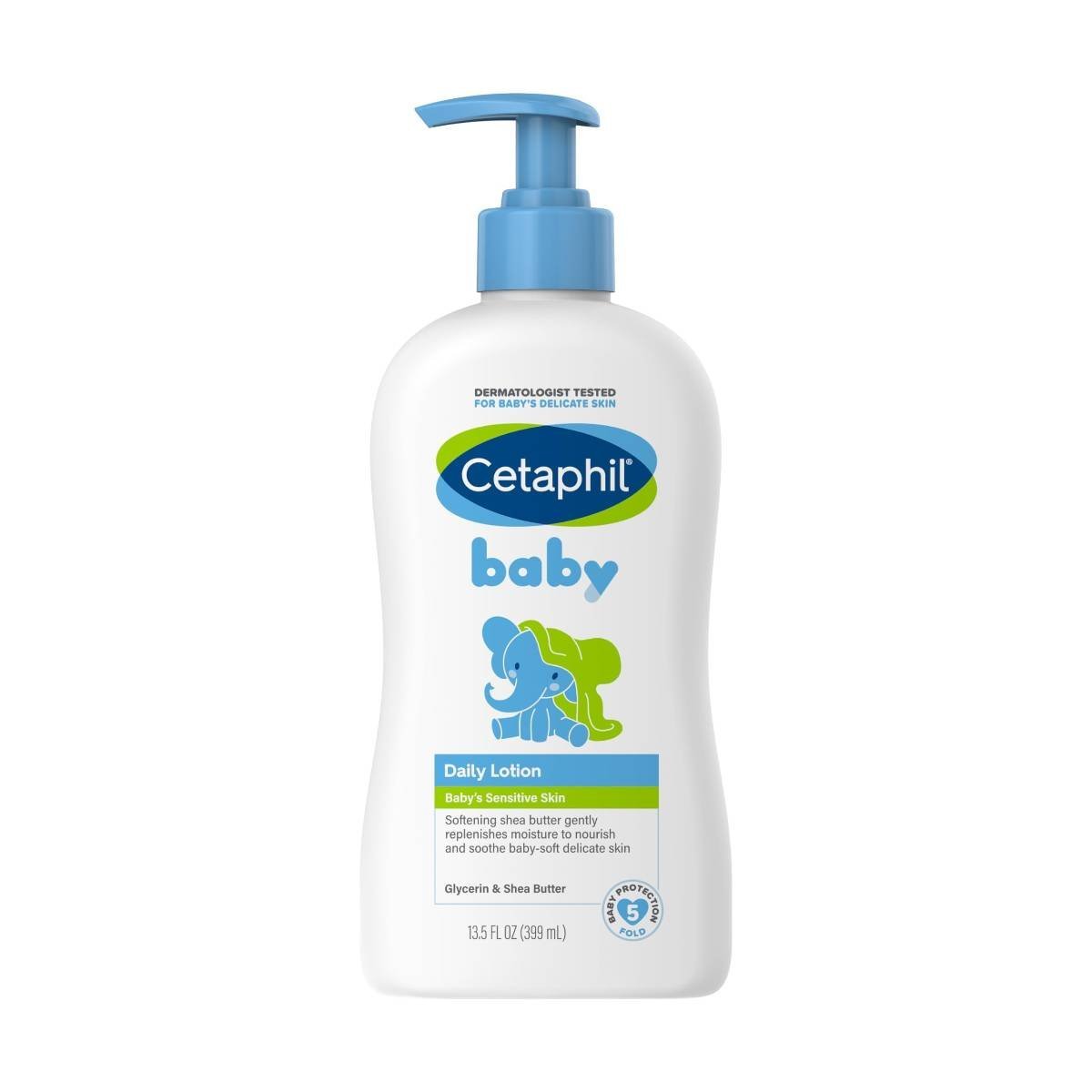 uk61Af2V1PYRL-1-1.jpg Cetaphil Baby Daily Lotion, Suitable for baby's delicate skin, Shea Butter and Vit E, Dermatologist Tested and Pediatrician Recommended, 400 ml - Fast UK Delivery - Image 1