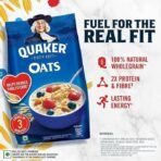 Quaker Oats| Rolled Oats| Natural Wholegrain| Nutritious Breakfast| 1 Kg Each| Pack of 2| 2 Kg - Fast UK Delivery - Image 4