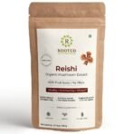 Rooted Reishi mushroom Extract Powder (60 gm) | Heart health, Stress Relief, Liver. USDA Organic, > 30% Beta Glucans, Certified organic - Fast UK Delivery