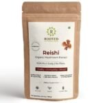 Rooted Reishi mushroom Extract Powder (60 gm) | Heart health, Stress Relief, Liver. USDA Organic, > 30% Beta Glucans, Certified organic - Fast UK Delivery
