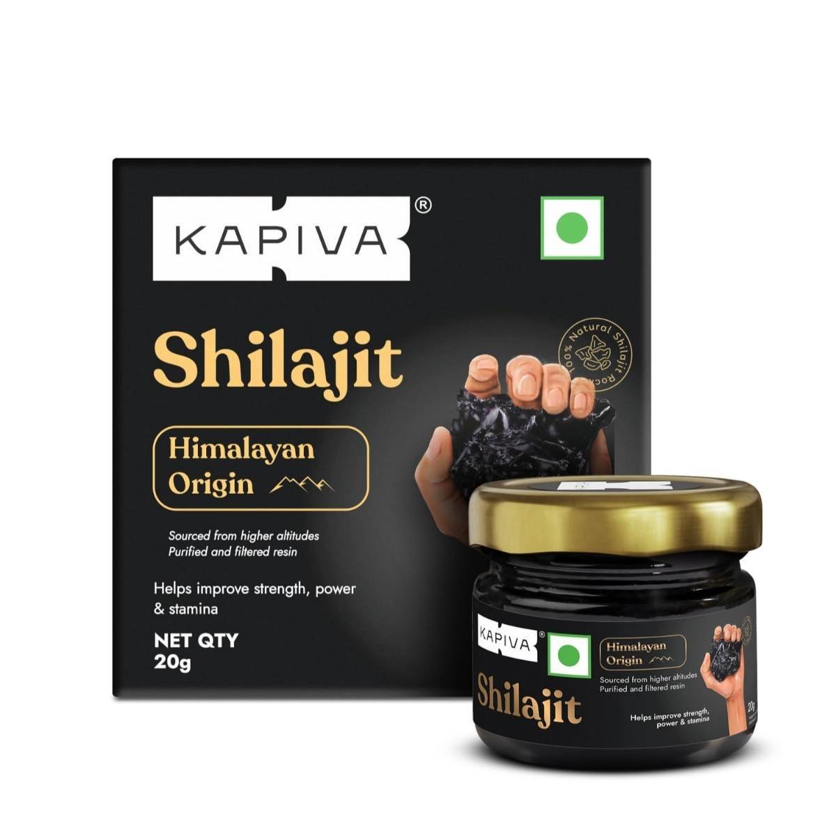 uk61Axhy9QtOL-1.jpg Kapiva Original Himalayan Shilajit/Shilajeet Resin 20g | 250mg/Serving | For Energy, Endurance & Vitality | 80 Servings | 100% Ayurvedic - Fast UK Delivery - Image 1