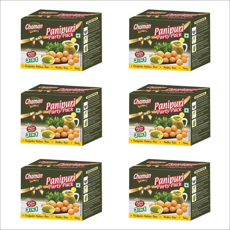uk61AyVRMuAL-1.jpg Chaman Pani Puri Golgappe Party Pack with 2 Flavours of Pani 200g(Pack of 6) - Fast UK Delivery - Image 1