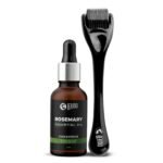 Beardo Rosemary Essential Oil, 15 ml & Derma Roller For Hair Growth 0.5 mm with 540 Chromium Needles | for Hair Growth, Hair fall and Regrowth | Skin Nourishment | 100% Natural | Aroma Oil - Fast UK Delivery