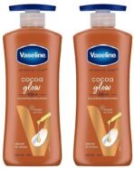 Vaseline Intensive Care Cocoa Glow Body Lotion, 24 hr nourishing lotion with 100% Cocoa And Shea Butter, Restores Glow, 400 ml (Pack of 2) - Fast UK Delivery
