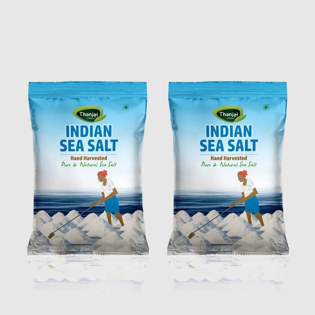 uk61CeVwmvIDL-1.jpg Thanjai Natural's Indian Sea Salt 1Kg X 2 Traditionally Made 100% Natural - Fast UK Delivery - Image 1