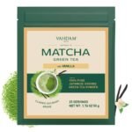VAHDAM, Vanilla + Matcha Green Tea Powder (25 Cups) - Brew Delicious Vanilla Matcha Latte | Powerful SUPERFOODS Blend | Japanese Matcha Powder with 100% Natural Vanilla | 137x Anti-OXIDANTS, 50g - Fast UK Delivery