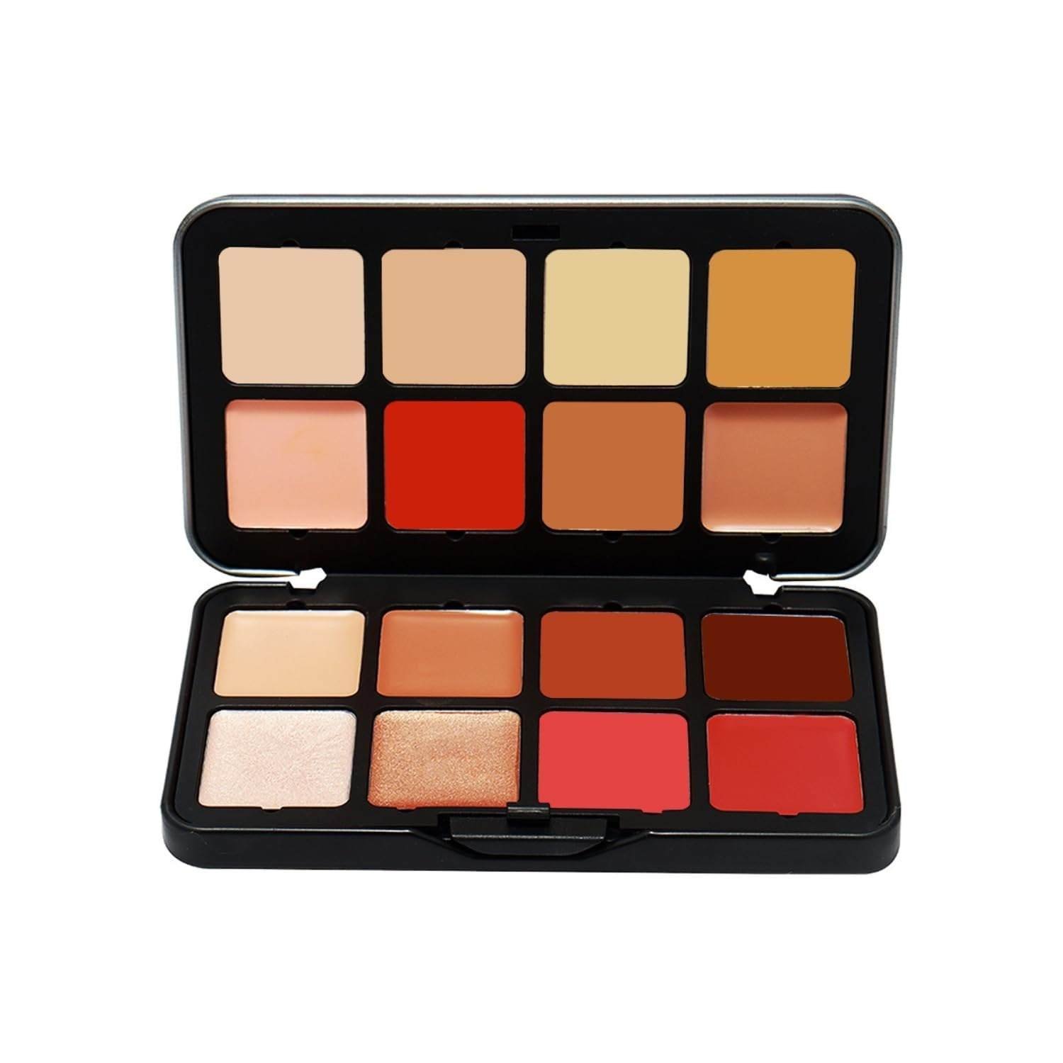 uk61Clj8Mev7L-1-1.jpg Fashion Colour Glamorous Blusher Highlighter Corrector 3 in 1 palette | ALL IN ONE Makeup Palette | Concealer Blusher and Highlighter Combo | Creamy Texture Moisturizing & Lasting |-Multicolor (32gm) - Fast UK Delivery - Image 1