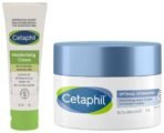Cetaphil Moisturising Cream for Face & Body Dry to Normal skin 80 gm Optimal Hydration Replenishing Night Cream 50g Lightweight & Fast Absorption Hyaluronic Acid Blue Daisy Extract Niacinamide - Fast UK Delivery