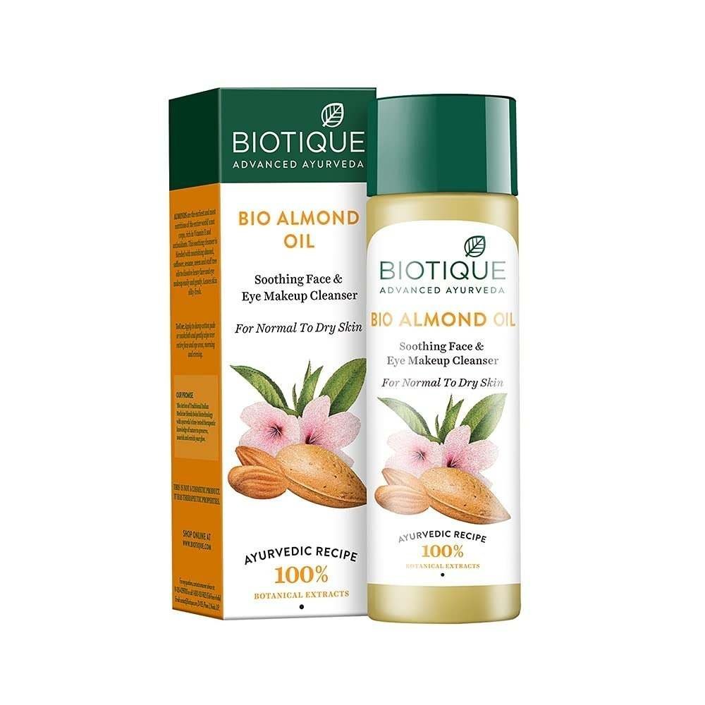 uk61DG58oVrdL-1-1.jpg Biotique Almonmd Oil Deep Cleanse Purifying Cleansing Oil Face & Eye Makeup Remover For Normal to Dr - Fast UK Delivery - Image 1