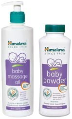 Himalaya Baby Powder (400g) & Himalaya Baby Massage Oil (500ml) - Fast UK Delivery