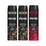 Axe Intense Long Lasting Deodorant Bodyspray For Men 215 ml & Axe Dark Temptation Long Lasting Deodorant Bodyspray For Men 215 ml (Pack 3) - Fast UK Delivery