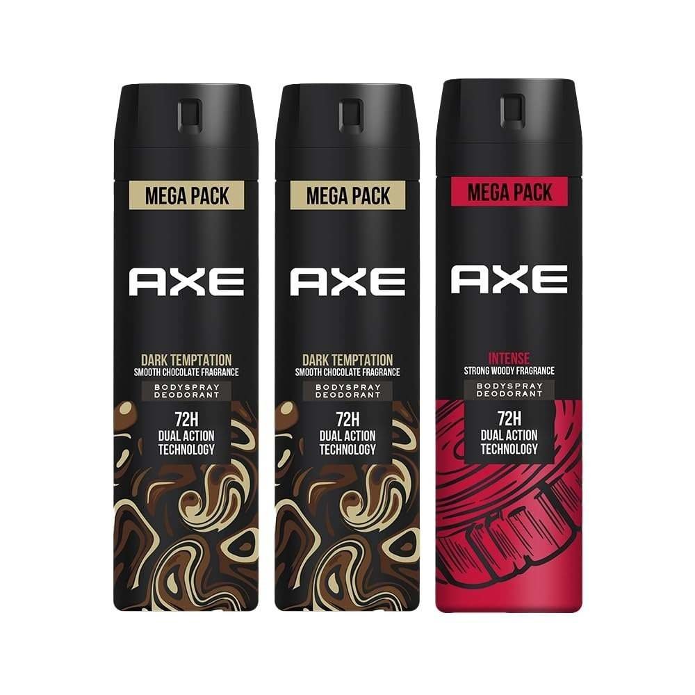 uk61DKuPWqkDL-1-1.jpg Axe Intense Long Lasting Deodorant Bodyspray For Men 215 ml & Axe Dark Temptation Long Lasting Deodorant Bodyspray For Men 215 ml (Pack 3) - Fast UK Delivery - Image 1