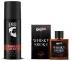 Beardo Fragrance Combo Whiskey Smoke Body Spray, 120ml & Whiskey Smoke Perfume For Unisex, 50ml (Set Of 2) Vanilla - Fast UK Delivery