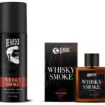 Beardo Fragrance Combo Whiskey Smoke Body Spray, 120ml & Whiskey Smoke Perfume For Unisex, 50ml (Set Of 2) Vanilla - Fast UK Delivery