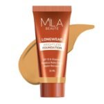 Mila Beaute Longwear Weightless Foundation | Matt Finish With SPF 15 and Vitamin E | Water Resistant Buildable Formula & Super Light | Liquid Foundation | Shade - (303 Coffee Toffee, 30ml) - Fast UK Delivery