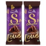 Cadbury Dairy Milk Silk Ganache Valentine's Gift Pack Chocolate Bar, 146 g (Pack of 2) - Fast UK Delivery