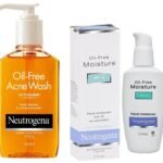 Neutrogena Oil Free Facial Moisturiser, SPF 15, 115ml And Neutrogena Oil Free Acne Face Wash, 175ml - Fast UK Delivery