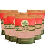 ORGANIC INDIA Pink Rock Salt - 1Kg Packet - (Pack of 6) - Fast UK Delivery