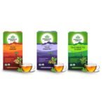 Organic India Tulsi Ginger, Tulsi Mulethi & Green Tea Classic Combo Pack ( 25 Tea Bag Each) - Fast UK Delivery