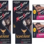 Kamasutra Longlast, Dotted - UPFK200172 Condom (Set of 6, 12 Each, 72 Sheets) - Fast UK Delivery