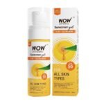 WOW Skin Science Sunscreen Gel For All Skin Types | SPF 55 PA++++ | With Glutathione & Aloe Vera Extract | Lightweight | Quick Absorbing | No White Cast | UVA & UVB Protection | 50 ml - Fast UK Delivery
